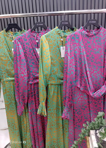 Renkli Bohem Uzun Elbise - Görsel 3