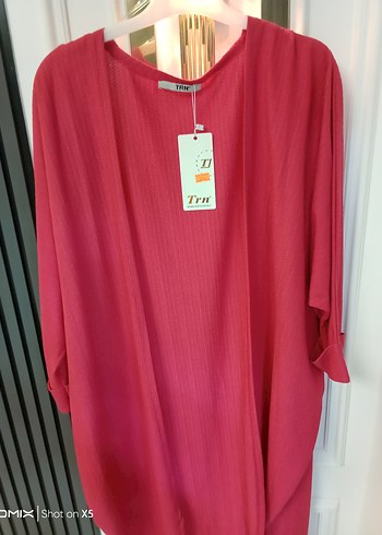 Pembe Salaş Uzun Kadın hırka - Görsel 4