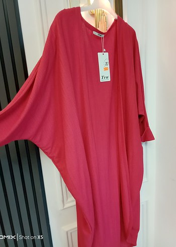 Pembe Salaş Uzun Kadın hırka - Görsel 3