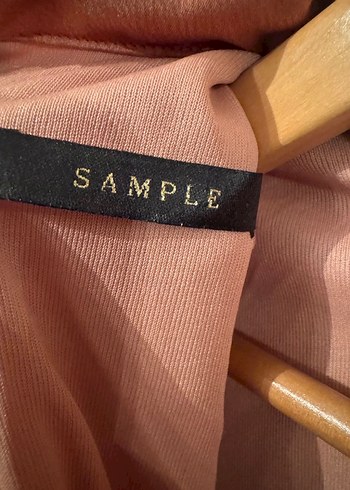 Sample somon Saten V Yaka Kemerli Tulum - Görsel 3