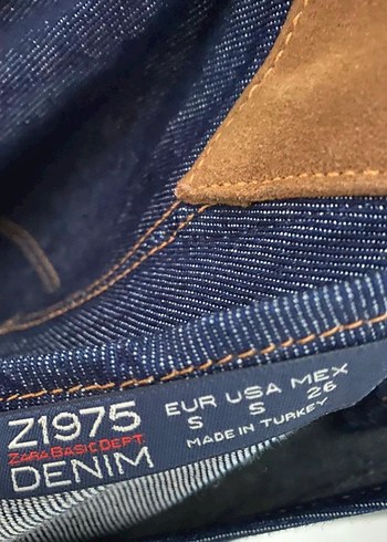 Zara Kadın Lacivert Kot Mini Salopet elbise - Görsel 4