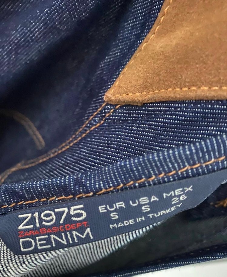 Zara Kadın Lacivert Kot Mini Salopet elbise - Görsel 4