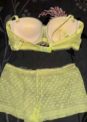 Loya 75b cup Sarı Mini Bohem Tarzı Sütyen Takımı - Görsel 3