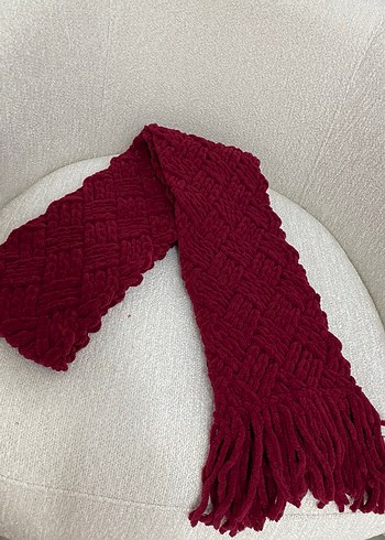 Puffy bordo atkı - Görsel 2