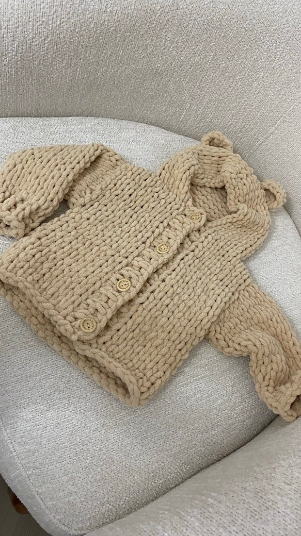 Puffy çocuk-bebek hırka - Görsel 2