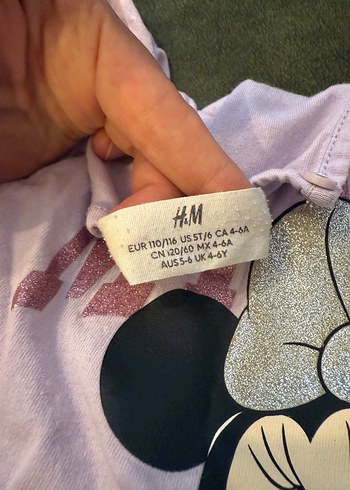 Zara Minnie Mouse Baskılı Mor Kız Çocuk Elbise