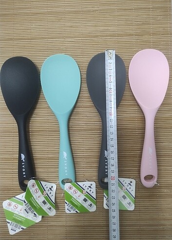 Beden Silikon kaşık 22cm siyah,gri,pembe ve turkuaz renkler mevcuttur