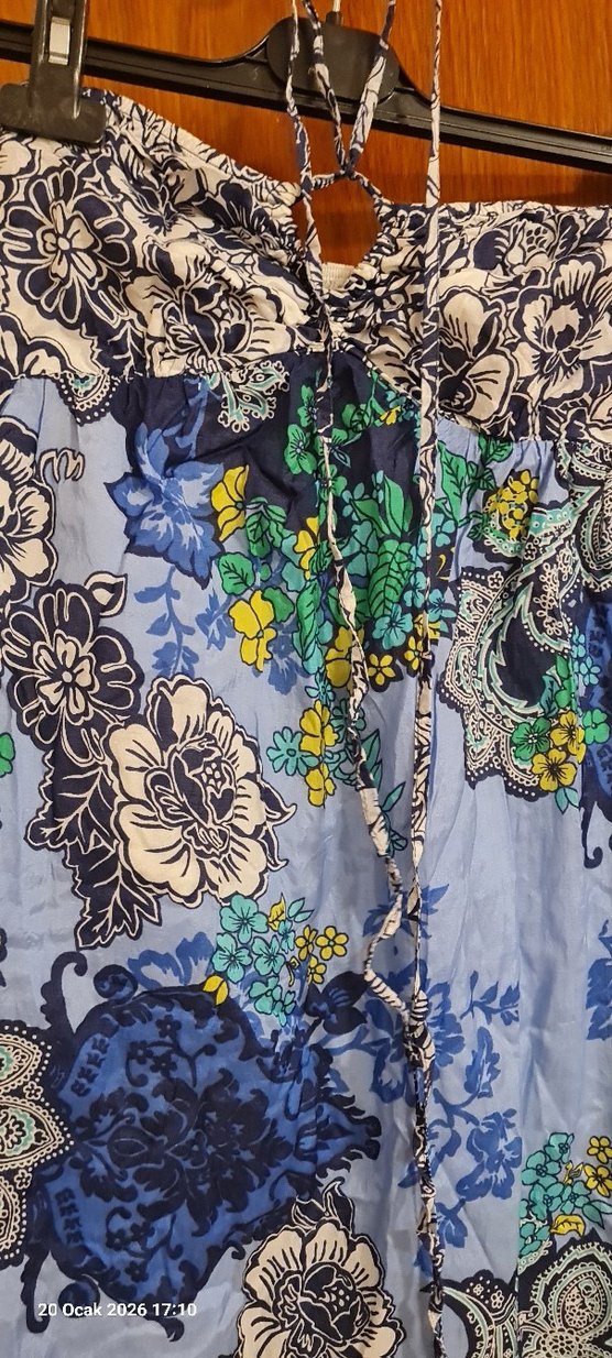 Bohem Desenli Uzun Askısız Elbise - Görsel 3