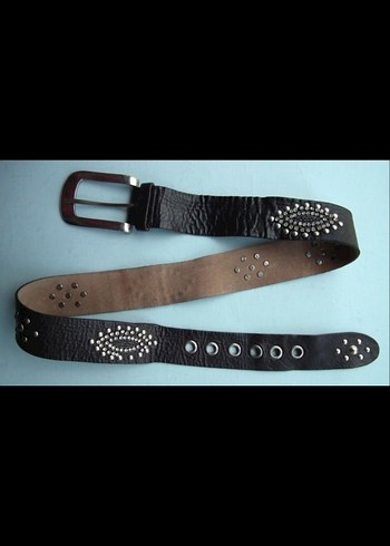 Kadın Deri Kemer Vintage Gümüş Tokalı - Görsel 3