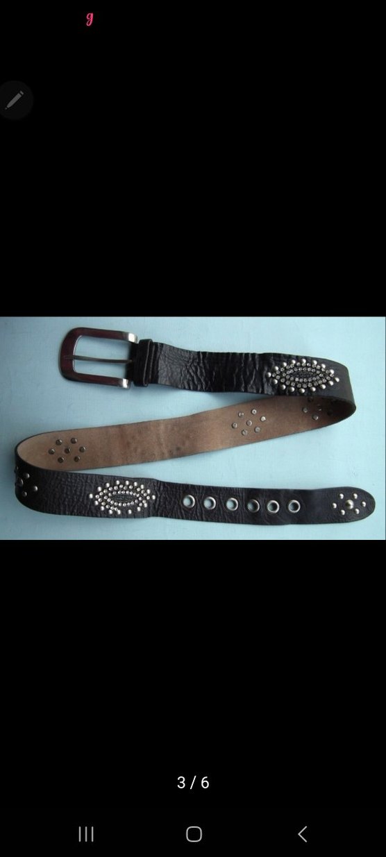 Kadın Deri Kemer Vintage Gümüş Tokalı - Görsel 3