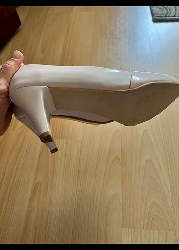 Hotiç Beyaz Bağcıklı Stiletto Topuklu Kadın Ayakkabı