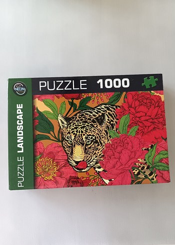  1000 Parça Renkli Puzzle - Leopar Desenli