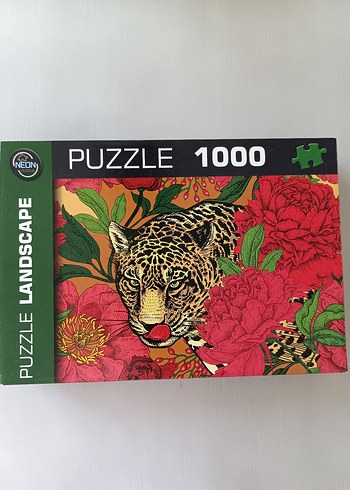 1000 Parça Renkli Puzzle - Leopar Desenli