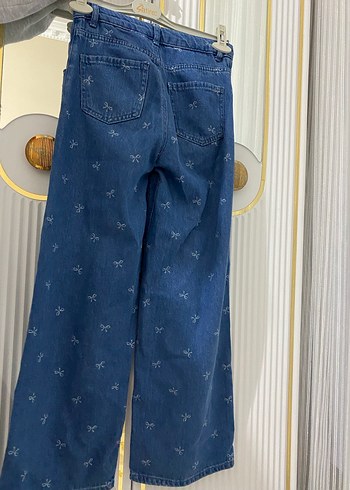 Mavi Bağlamalı Düğmeli Midi Jean - Görsel 3