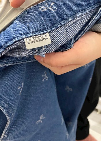 Mavi Bağlamalı Düğmeli Midi Jean - Görsel 4