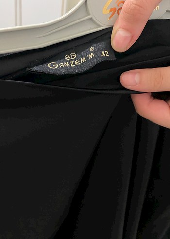 Drapeli Uzun Siyah Kadın Etek - Görsel 3