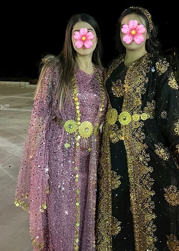 Mor Payetli Uzun Kadın Kına Elbisesi - Görsel 2