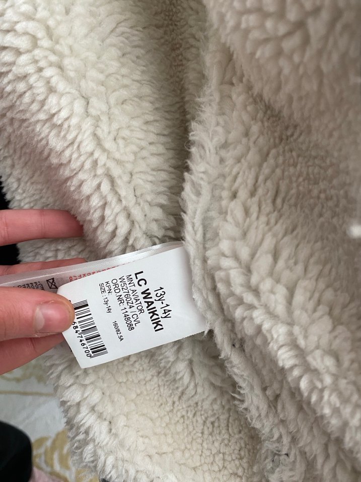 Kürklü Siyah Deri kız Ceket - Görsel 4