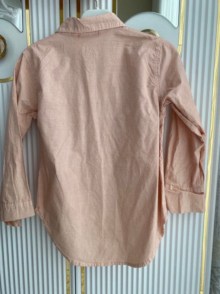 Bej Keten  Gömlek - Düğmeli, Uzun Kollu - Görsel 2