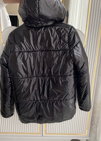 Siyah Fermuarlı Kız Kışlık Mont - Görsel 2