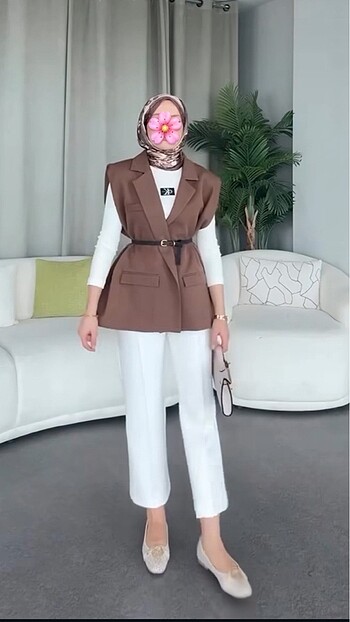 Zara Vatkalı oversize Blazer yelek