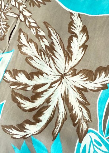 Palmiye desenli viskon kumaş - Görsel 3