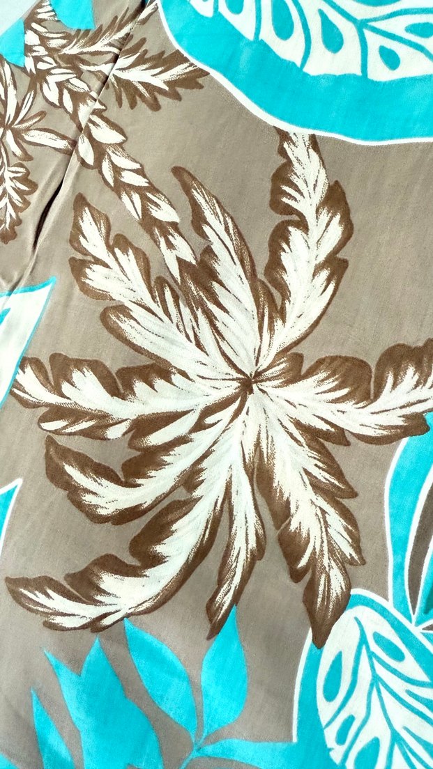 Palmiye desenli viskon kumaş - Görsel 3