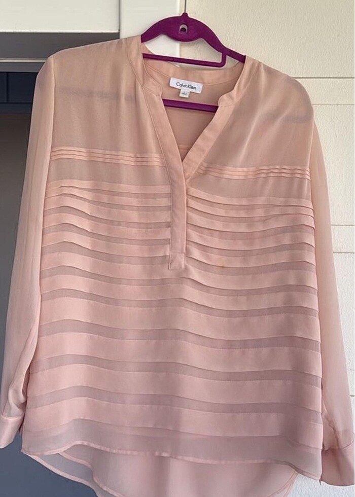 DONNA KARAN İPEK ŞIFON BLUZ - Görsel 3