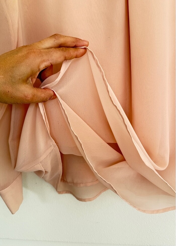 DONNA KARAN İPEK ŞIFON BLUZ - Görsel 5