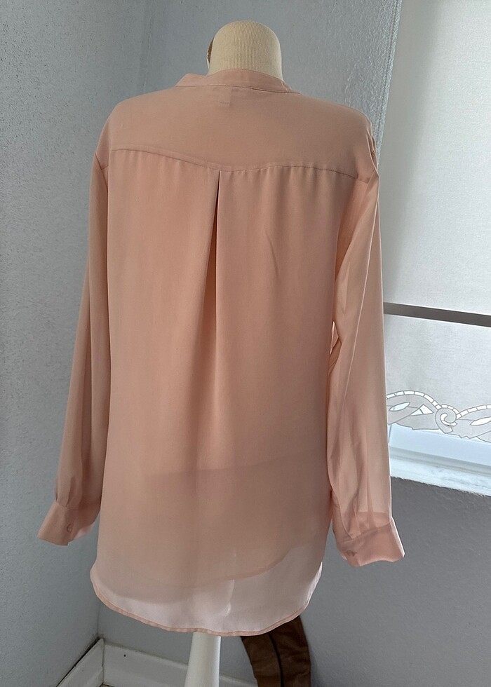 DONNA KARAN İPEK ŞIFON BLUZ - Görsel 2