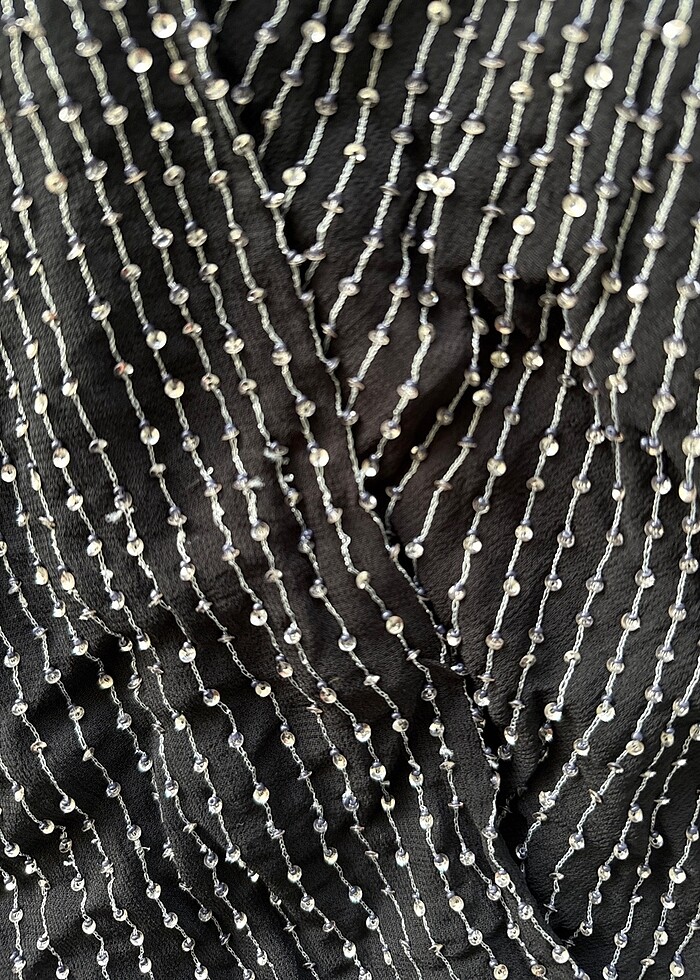 Mango abiye üst Medium ipek şifon boncuk işli - Görsel 2