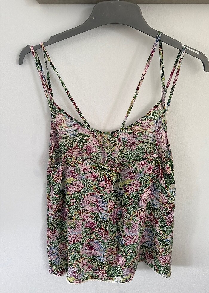 Koton marka İpek viskon askılı bluz M beden - Görsel 5