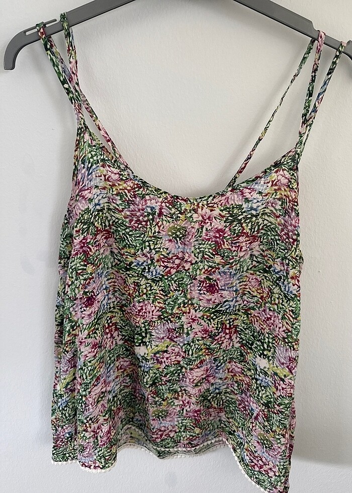 Koton marka İpek viskon askılı bluz M beden - Görsel 3