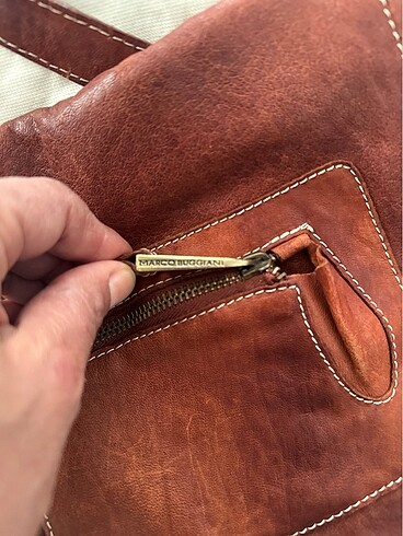 Yurtdışından alınma yağlı kuzu derisi çanta - Görsel 10