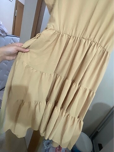 xl Beden camel Renk Elbise