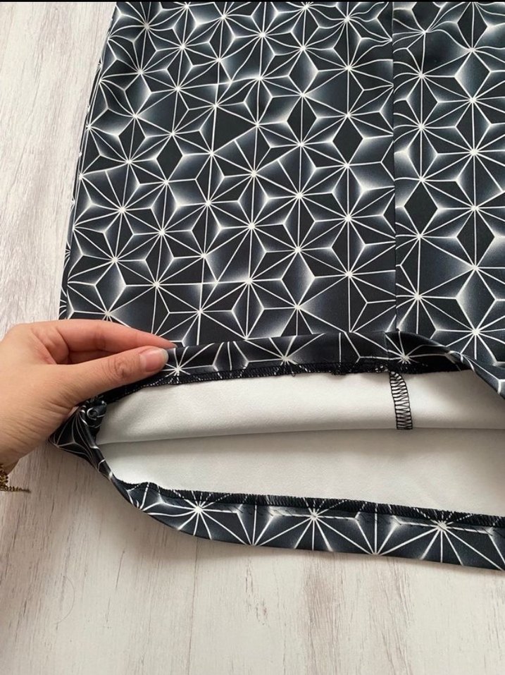 Gri Desenli Midi Kalem Etek - Görsel 3