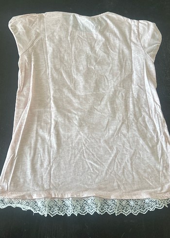 Dantel Detaylı Bohem Kız Tişörtü - Görsel 6