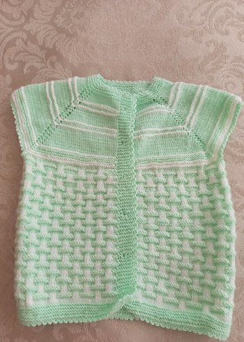 Diger Kız Çocuk Pastel Yeşil Örgü Yelek