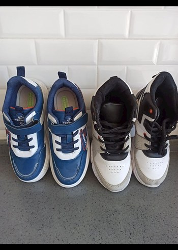 Mavi Baskılı Erkek Çocuk Sneakers