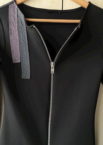 Fermuarlı Siyah Kadın Ceket - Görsel 3