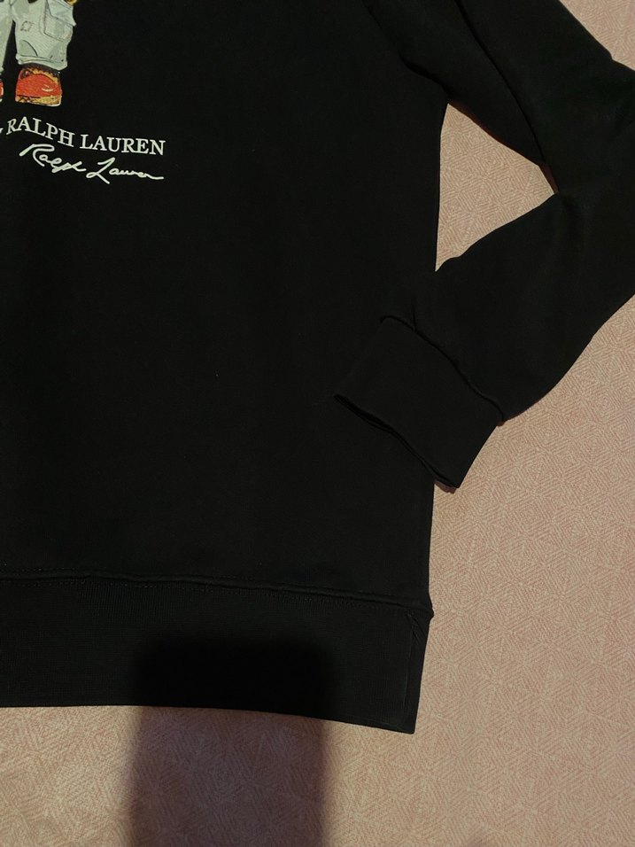 Ralph Lauren Polo Bear Baskılı Siyah Sweatshirt - Görsel 2
