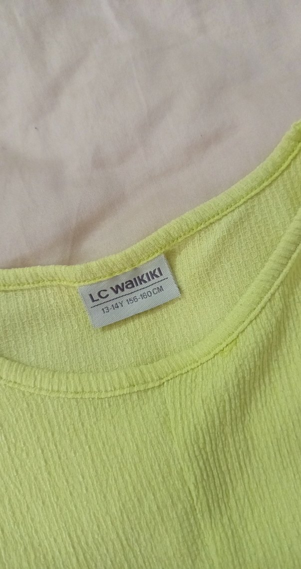 Kız Çocuk Sarı Kısa Kollu Tişört - Görsel 2