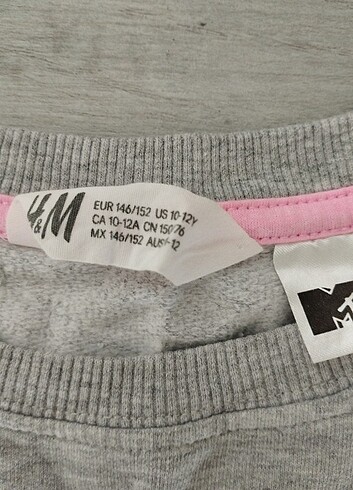10 Yaş Beden gri Renk H&M sweatshirt