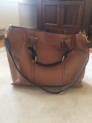 Accasorize taba-vizon-siyah geniş tote çanta