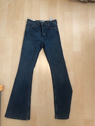 Zara İspanyol paça flare pantolon jean