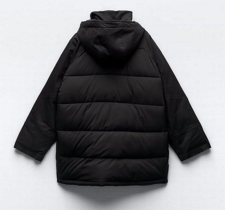 Siyah Kemerli Midi Kadın Kış Montu - Görsel 5