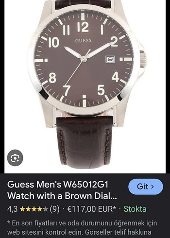 Guess Original Erkek Kol Saati.Kahverengi Kayışlı - Görsel 4