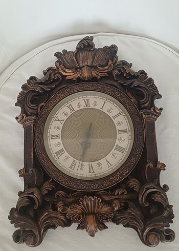 Koyu Kahverengi ,Bakır Eskitmeli,Dekoratif Duvar Saati - Görsel 5