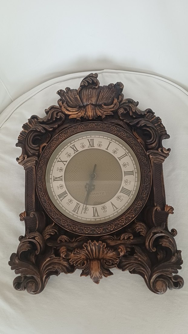 Koyu Kahverengi ,Bakır Eskitmeli,Dekoratif Duvar Saati - Görsel 5