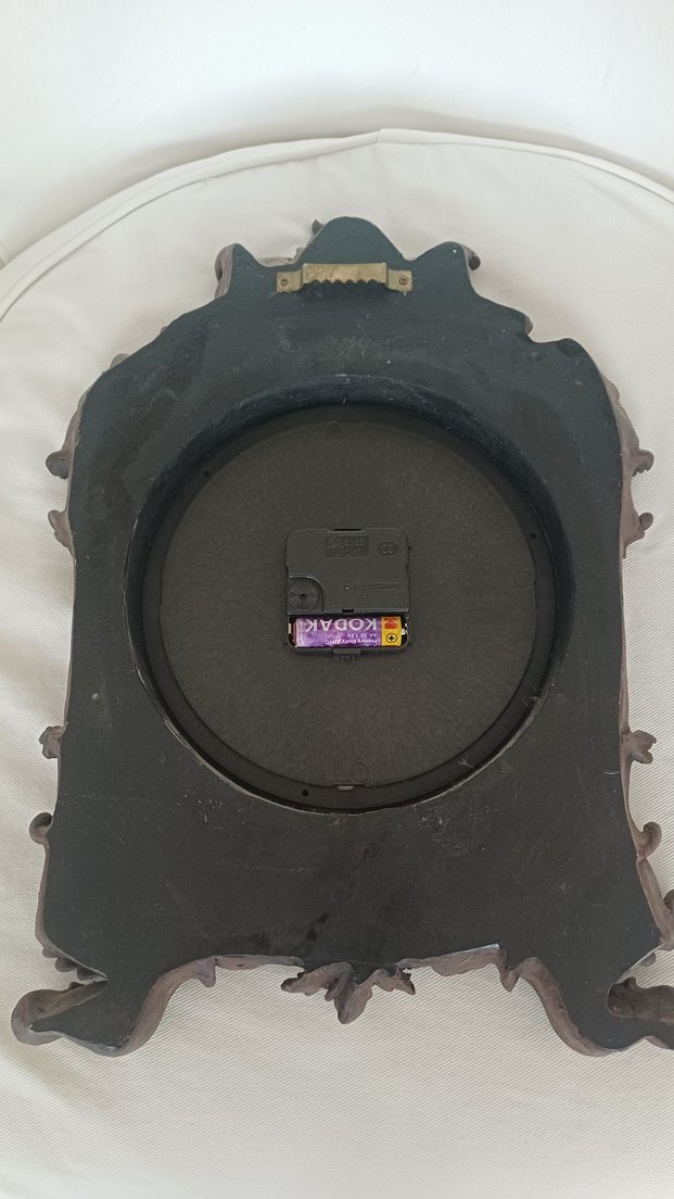 Koyu Kahverengi ,Bakır Eskitmeli,Dekoratif Duvar Saati - Görsel 3